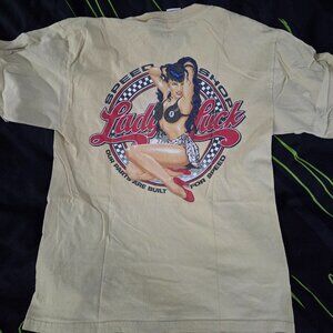 Lady Luck Yellow Speed Shop Shirt Size Large